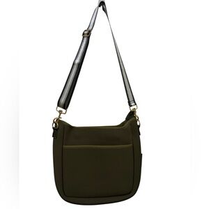 Neoprene Olive Green Crossbody Bag